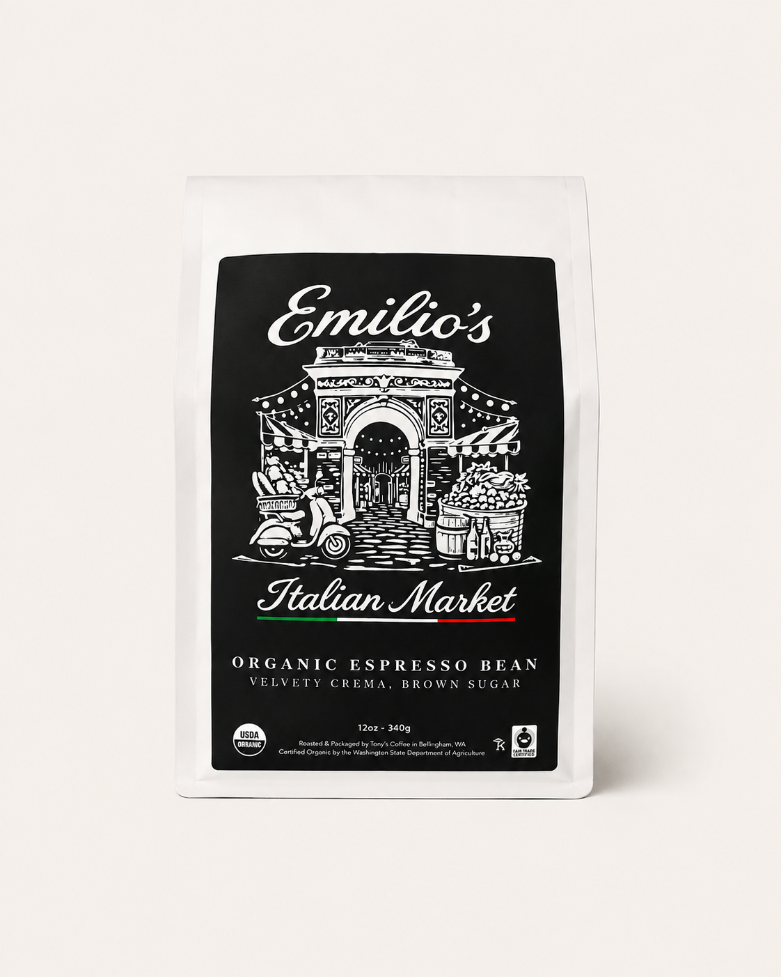 Emilio's Organic Whole Bean Espresso, 12 oz